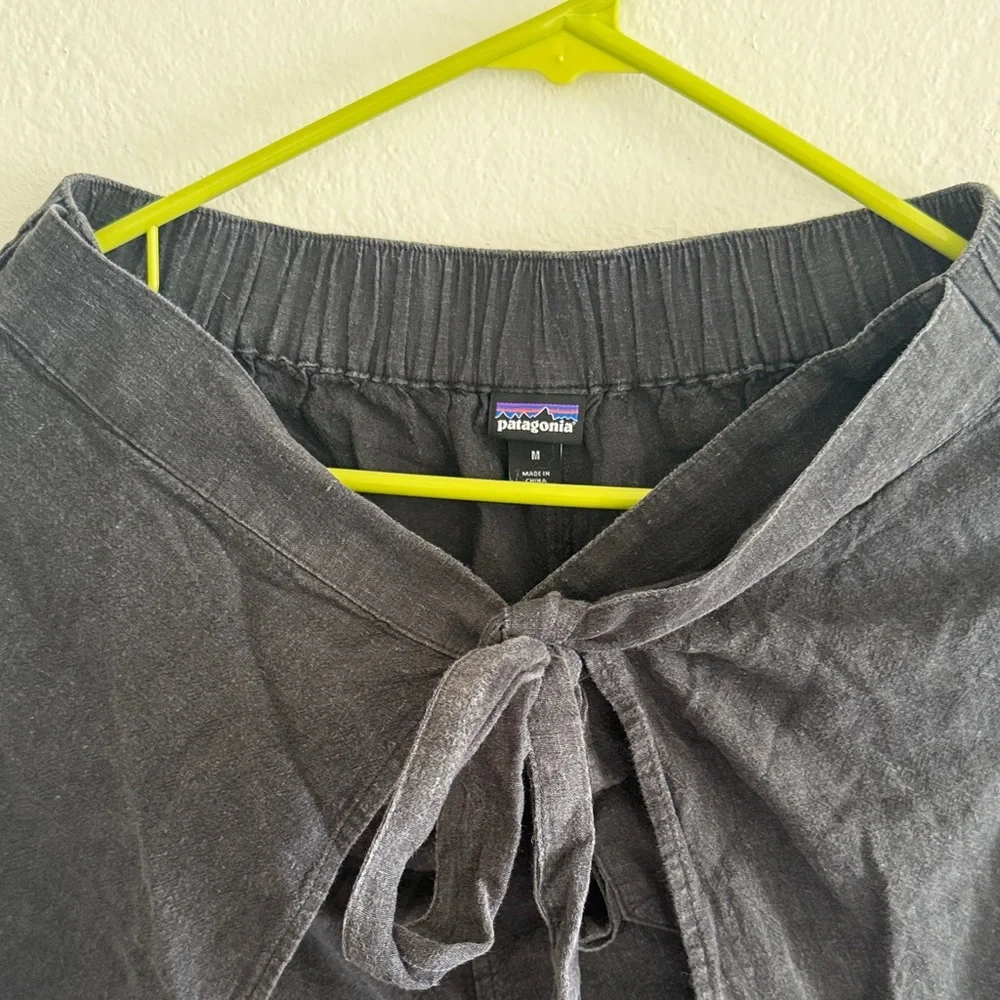 Patagonia Charcoal Wide Leg Wrap Pants - Picture 7 of 9